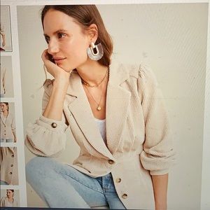 NWOT Anthropologie Courtney Corduroy  Blazer